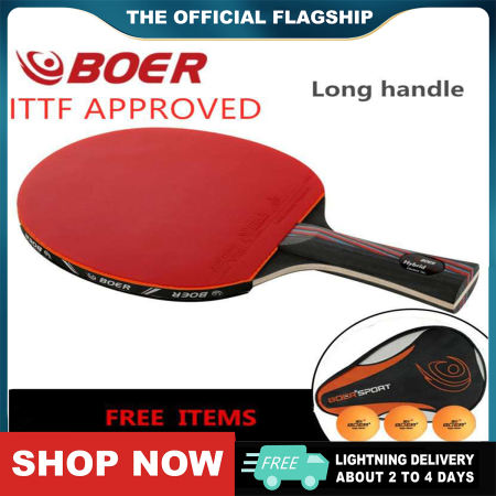 Original Boer 9.8 Table Tennis Racket Finished Pingpong Rackets Two Pimples in Rubbers long Handle - intl