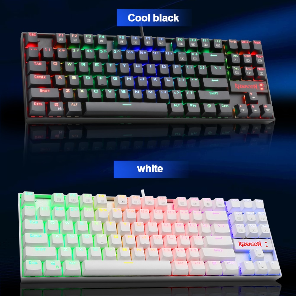 Redragon K556 SE RGB LEDバックライト有線メカニカルゲーミングキーボード アルミニウムベース 104キーアップグレードソケット 3.5mm吸音フォーム ホットスワッ