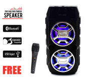 Karaoke Speaker with Bluetooth, Subwoofer, Microphone, USB/SD/BT/FM