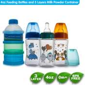 Coral Babies 4oz Bottle with Milk Powder Container