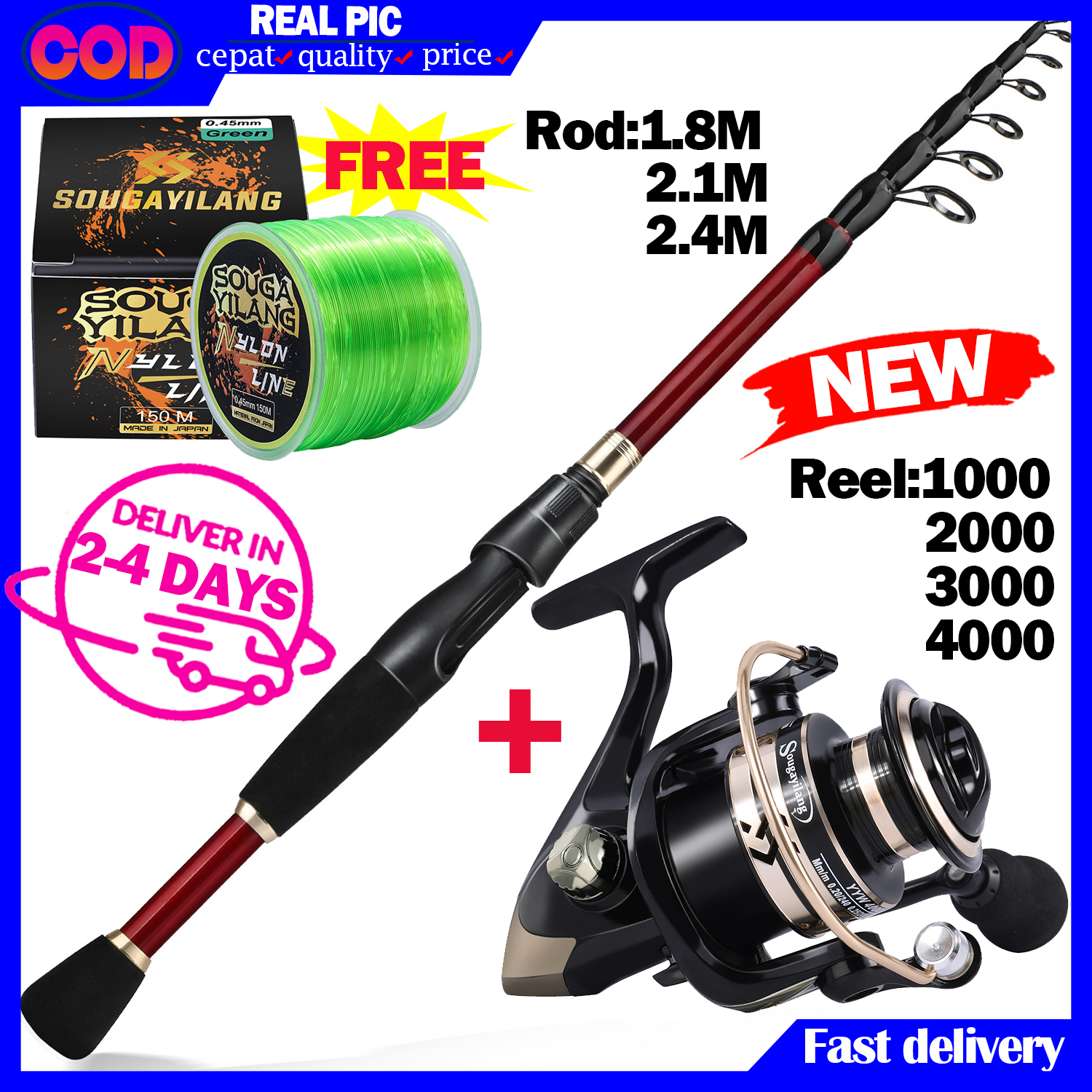 Magreel Fishing Rod and Reel Combo Telescopic Pole Philippines