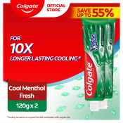 Colgate Cool Menthol Fresh Toothpaste Twin Pack for Fresh Breath