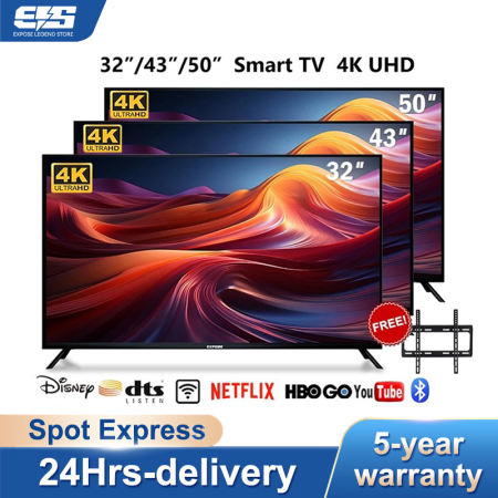 Expose TV 43/32/50 inch smart TV 4K Ultra High Definition Smart TV Android 11.0 Tablet TV Google, Netflix, and YouTube HDMI/USB Thailand Service Center