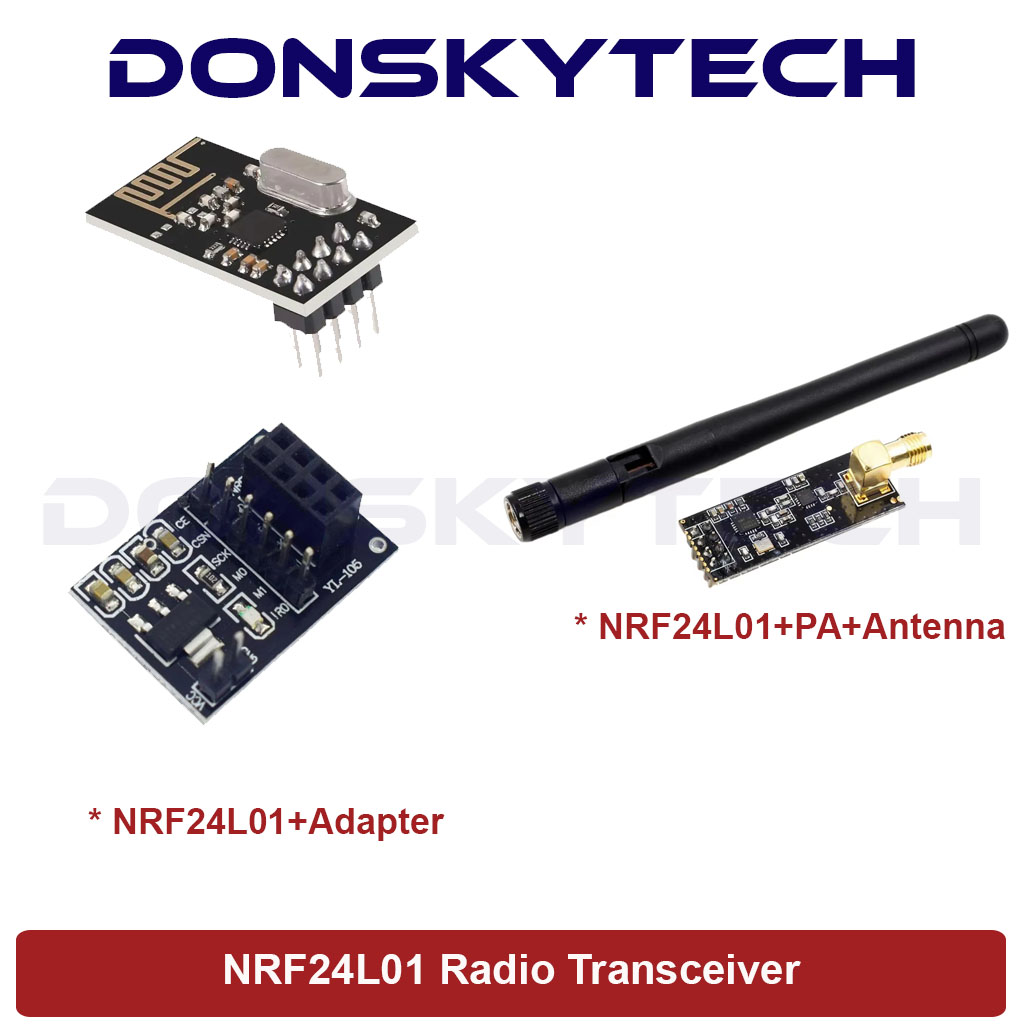 thumbnail image 2 of 2pcs NRF24L01 2.4GHz Wireless RF Transceiver Module – For Arduino, MCU, DIY Projects 2 of 5