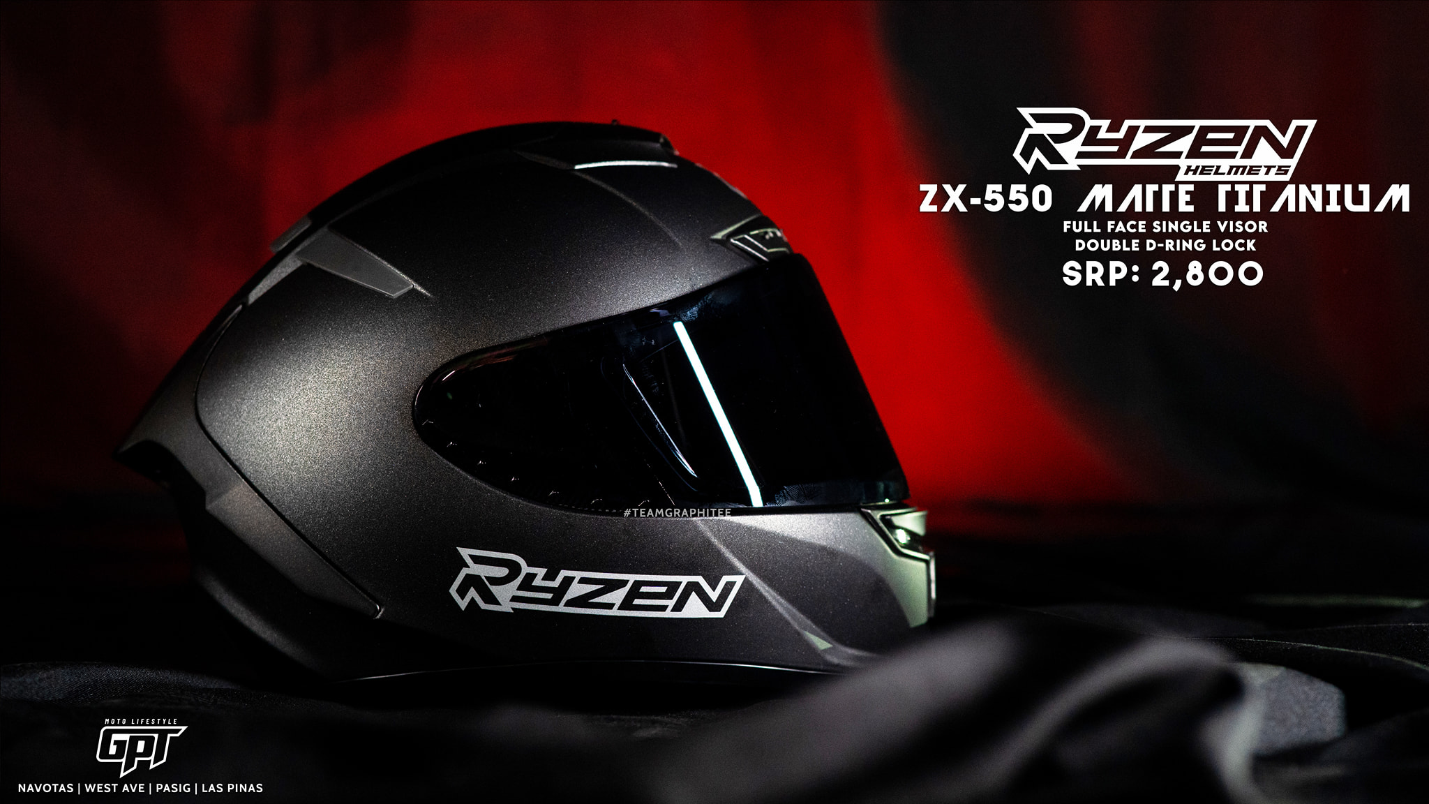 lazada ボムギュ RYZEN ZX-550 GLOSS TITANIUM Ryzen Zx-550 Full-Face Helmet Xl Xxl M
