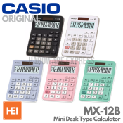 CASIO MX-12B Mini Desk Type Calculator In Different Colors