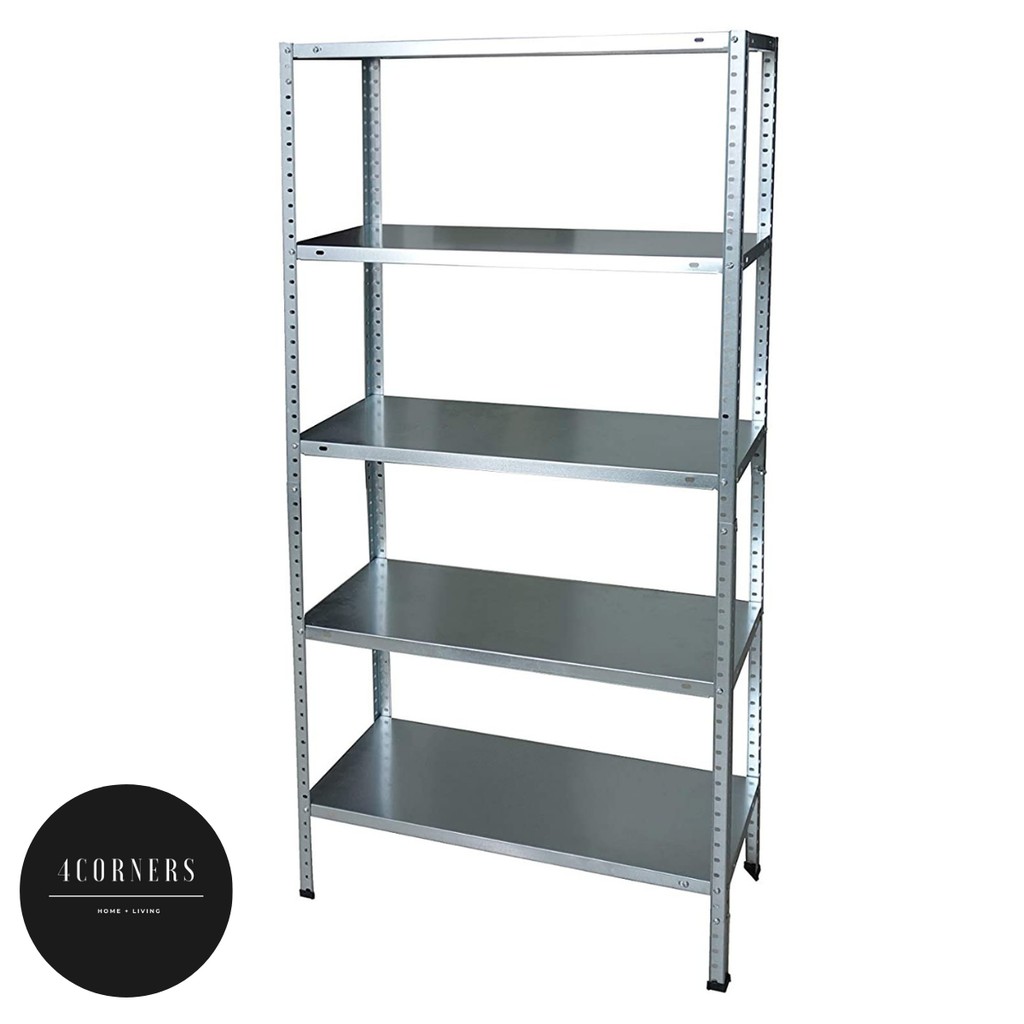 Galvanized Shelves 4 Layers and 5 Layers Adjustable Storage Rack | Lazada PH