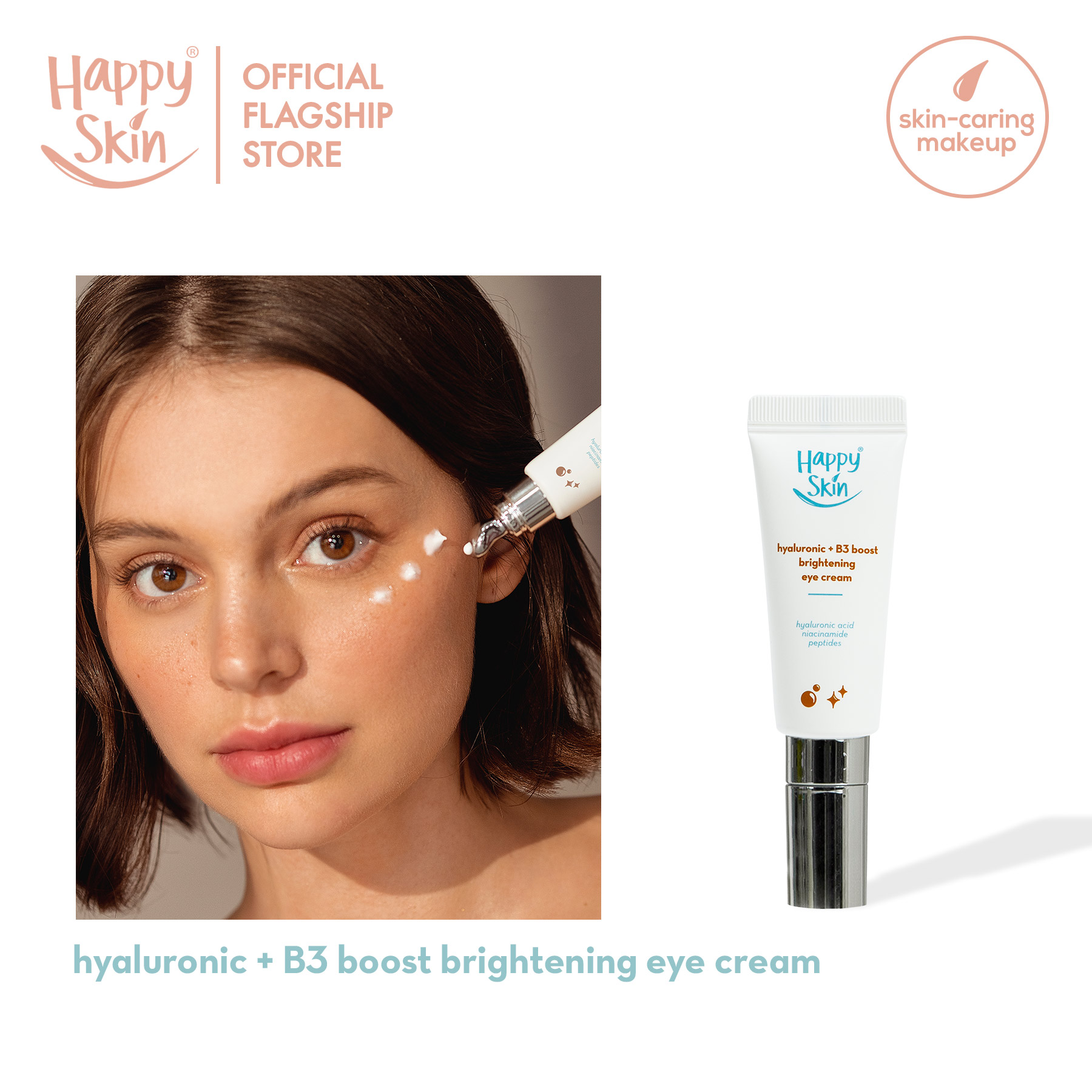 Discount on Happy Skin  shoes - SKU:  Hyaluronic + B3 Boost Brightening Eye Cream