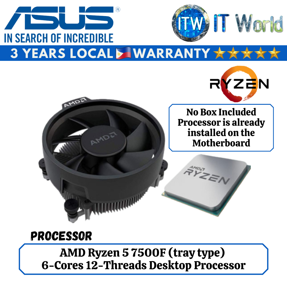 AMD CPU RYZEN 5 7500F MPK Wraight Stealth Cooler