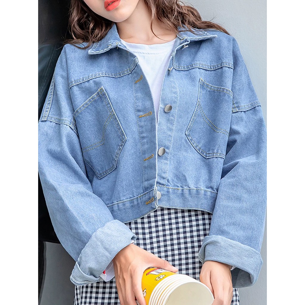 Denim Crop top Jacket for Ladies 