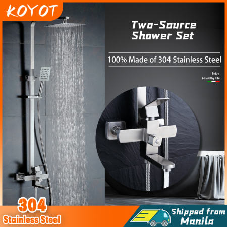 KOYOT Stainless Steel Bathroom Shower Set with Adjustable Height