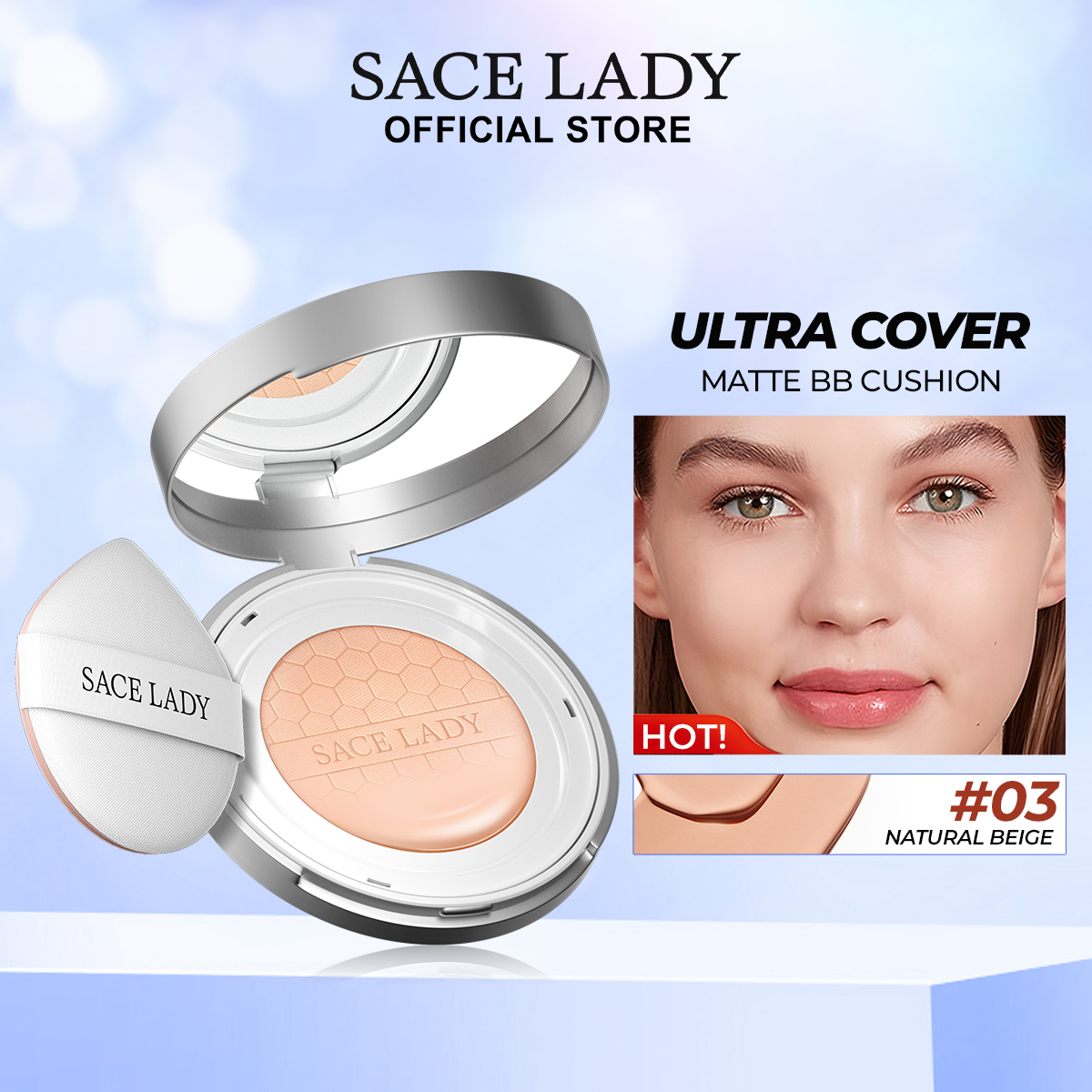 Discount on Sace Lady  shoes - SKU: Sace Lady Matte Cushion Foundation Long Lasting Waterproof Air Cushion Spf 30+++ Natural Flawless Fa