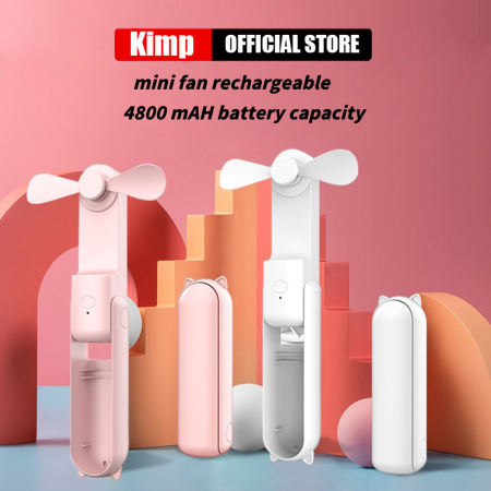 Kimp Mini Fan 4-in-1: USB Rechargeable & Portable