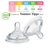 Tommee Tippee BPA-Free Nipple Replacement Teats for Baby Feeding