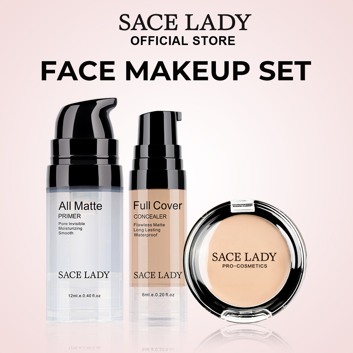 Discount on Sace Lady  shoes - SKU:  Make Up Set Poreless Face Primer Base + Full Cove