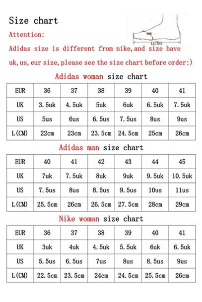 size chart for yeezy boost 350 v2