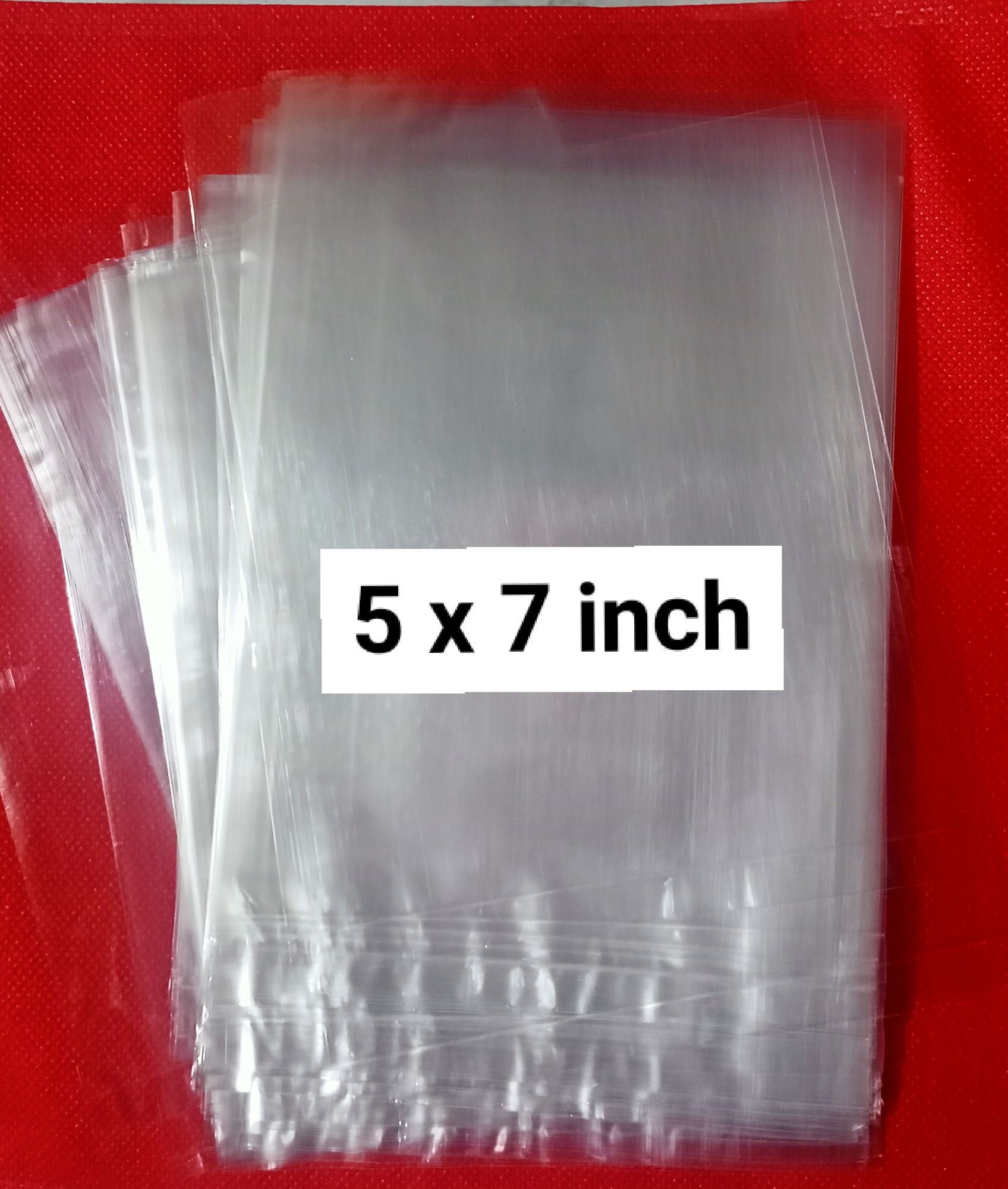 5 x 7 inch Clear PP plastic without adhesive for packaging (100pcs app.)  sub02