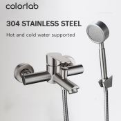 Stainless Steel Shower Faucet Set with Mixer Valve