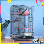 Foldable 4-Layer Cat Cage with Wheels | 