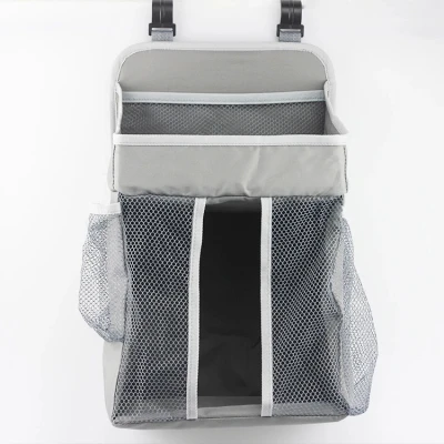 Baby Crib Hanging Bags Portable Bedside Organizer Diaper Storage Bag Box (2)