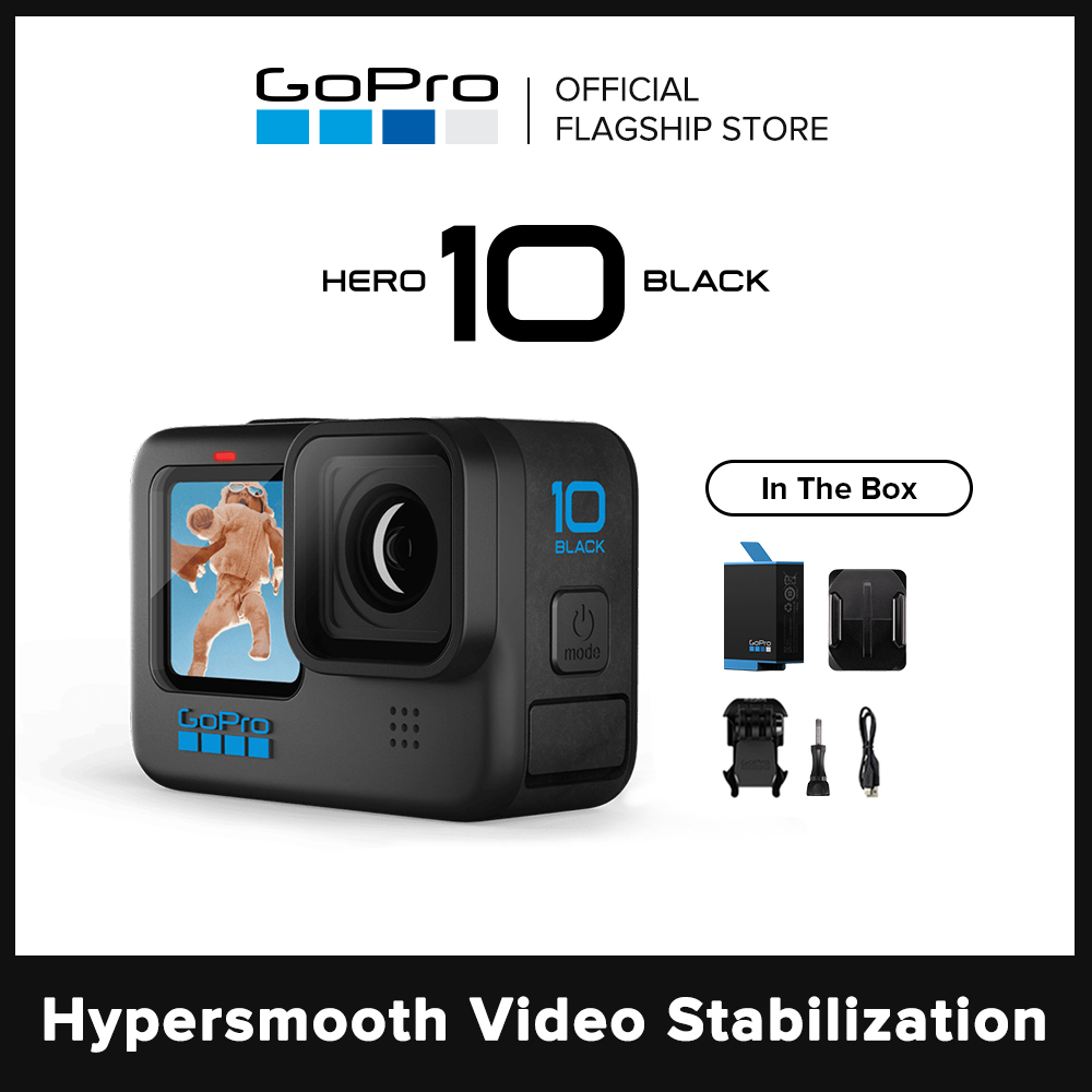 [1 Year Warranty] GoPro HERO10 Black Waterproof Action Camera 5.3K video and 23MP photos New GP2 Processor Hypersmooth 4.0 Go Pro Action Cam Outdoor Sports camera cost- effective vlog camera