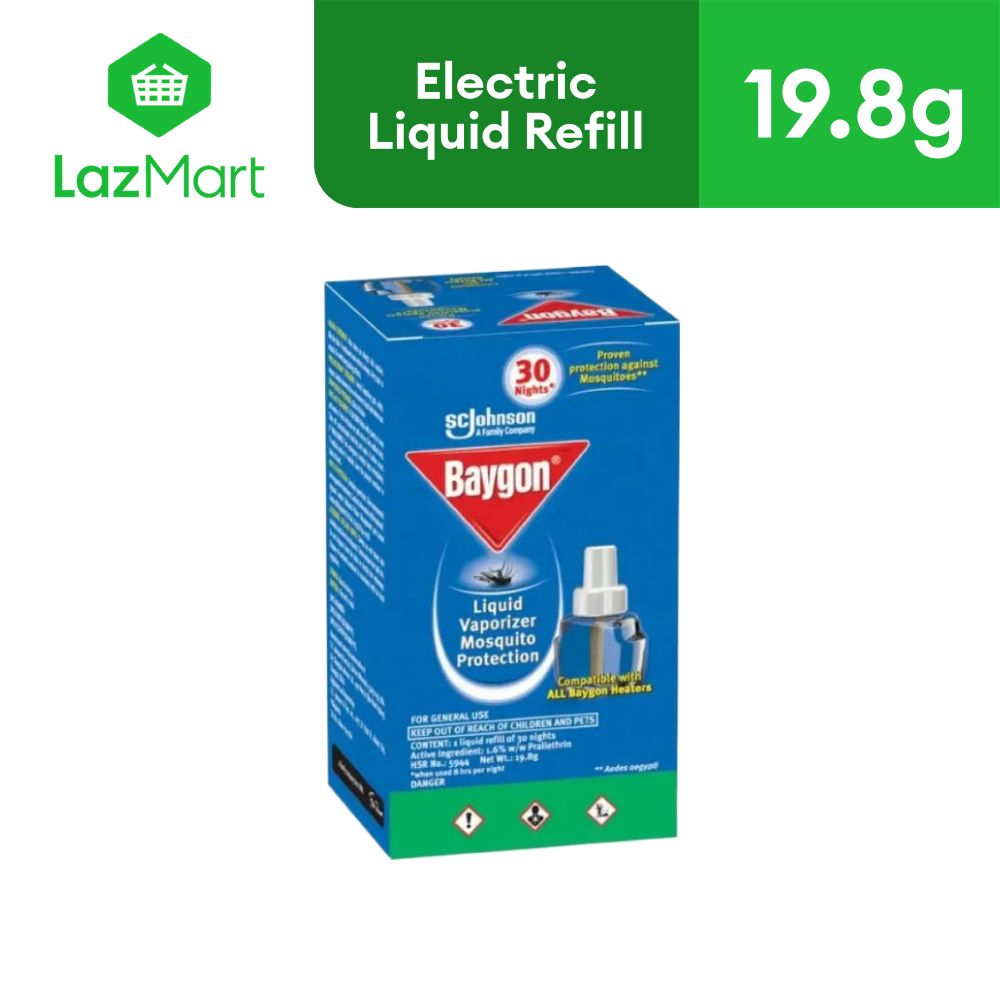 Baygon Liquid Vaporizer Mosquito Protection - Refill 19.8g/30nights