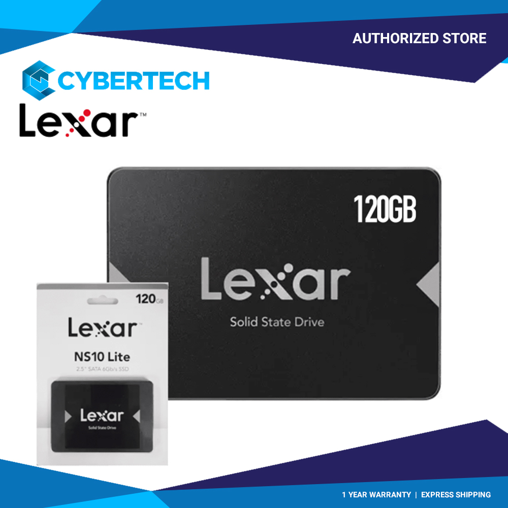 Lexar Ns10 Lite 120Gb Ssd - 3 Yrs Warranty & Up To 520Mb/S Read