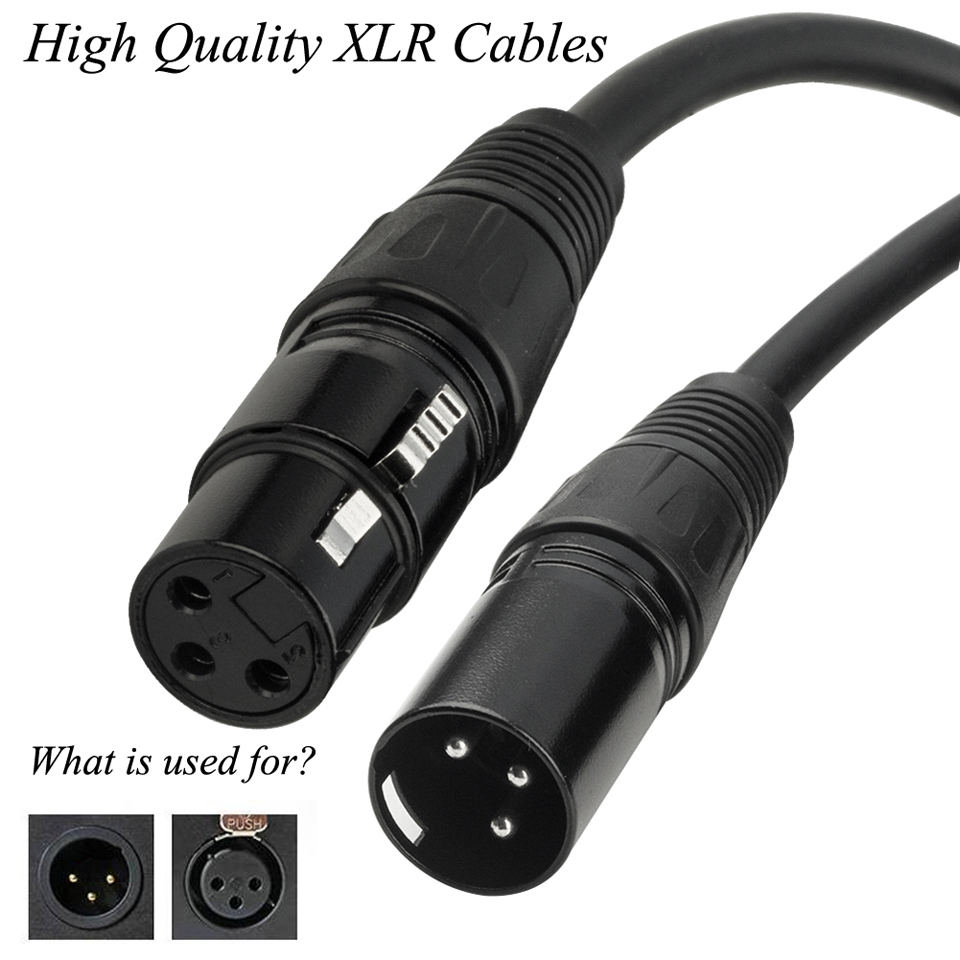 XLR Cable Metal XLR Head Male to Female M/F OFC Audio Cable Shielded For  Microphone