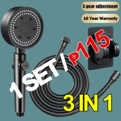 Stainless Steel Shower Head Set, 5 Modes, High Pressure