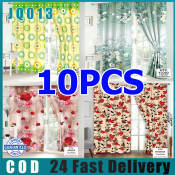 10pcs Window and Door Curtains Set for Home Decor