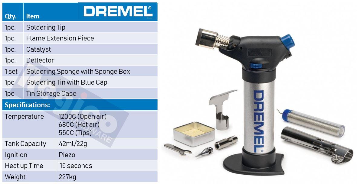 DREMEL Multi Tool Accessories 204 Pyrography Tip Set VersaTip Gas Torch Kit