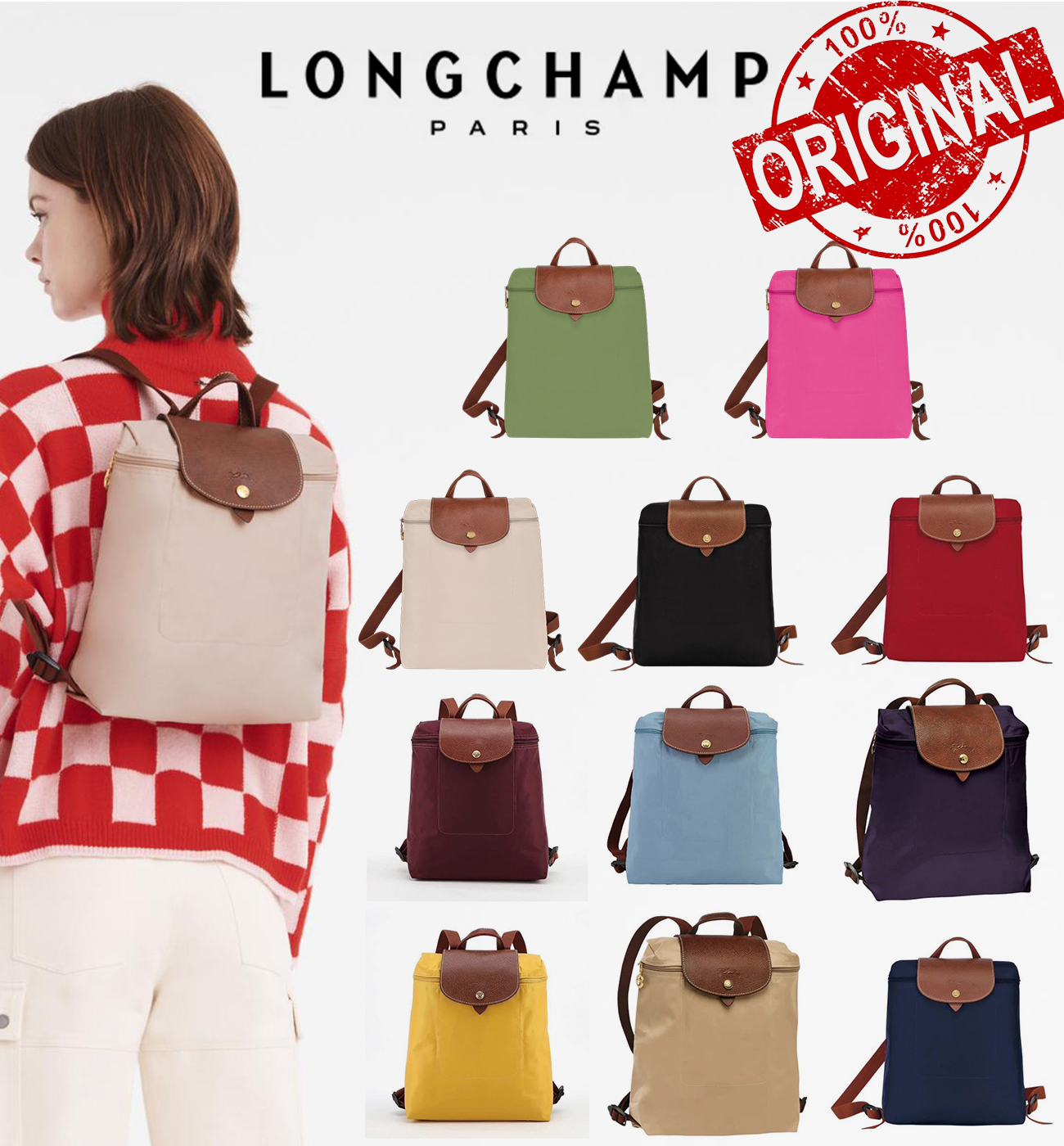 Shop Longchamp LE PLIAGE NYLON Nylon Totes (1899MRC) by tamiri