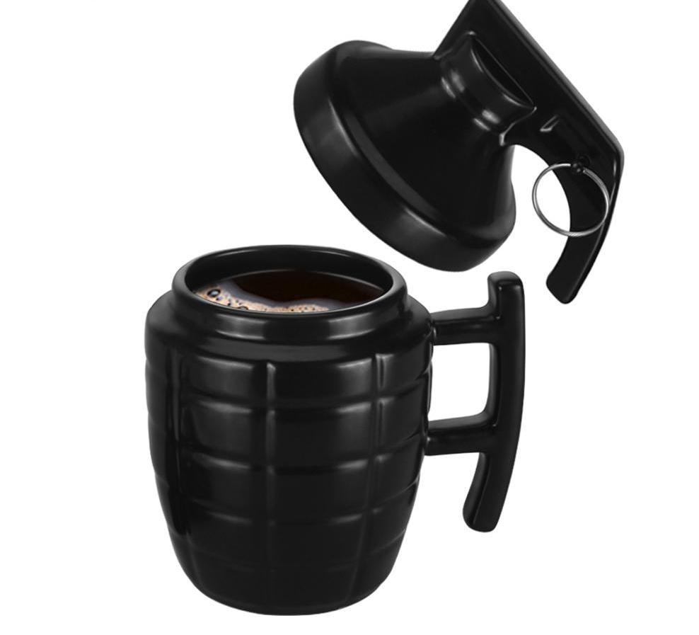 Fans tone Creative 3D Grenade Shape Ceramic Mug Three-dimensional with Lid  High Temperature Resistant Weapon Shape Personalized Coffee Cup Ceramic Mug  For Defense Force Gift - Lazada | Lazada PH