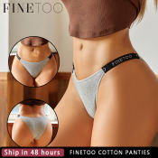 FINETOO Low-Rise Cotton Thongs for Women (1/4 pcs)