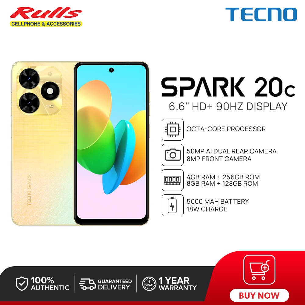 (NEW)TECNO Spark 20C Smartphone / 4GB+256GB / 8GB+128GB / Octa-core Processor / 50MP Dual Rear Camera / 6.6” HD+ 90Hz Display / 5000mAh Battery 18W Charge - Image 2