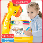 Giraffe Projection Painting Tools Learning Table Children Early Education Writing Drawing Board Toys