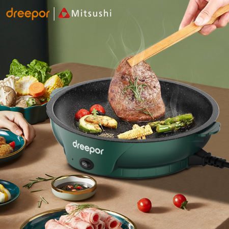 Dreepor Electric BBQ Grill with Non-Stick Baking Tray
