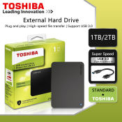 Toshiba Canvio Basics External Hard Drive - 1TB/2TB USB 3