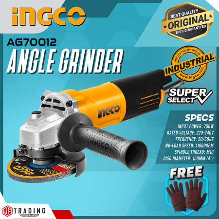 INGCO 750W Angle Grinder with FREEBIES