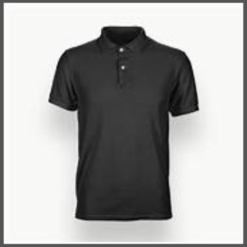 Plain black cheap polo t shirt