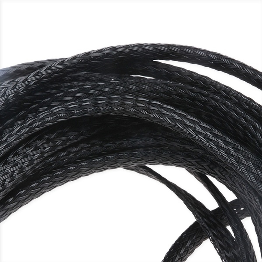Black Braided Cable Sleeving Expandable Wire Harness Marine Auto