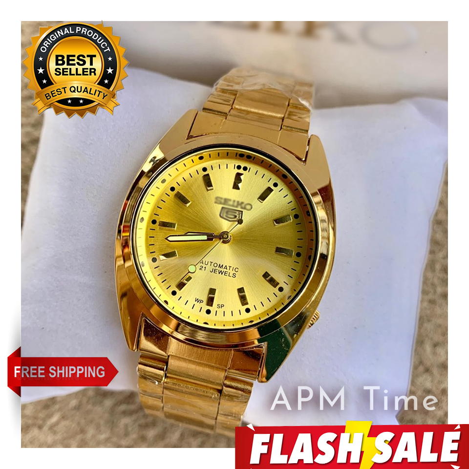 Sko All Gold APM Time Jewels 5 21 Automatic Hand Watch for Men