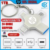 HP 4in1 OTG Flash Drive - 1TB/32GB, Multi-function USB