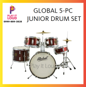 GLOBAL 5pc Junior Drum Set with Free Throne and Sticks