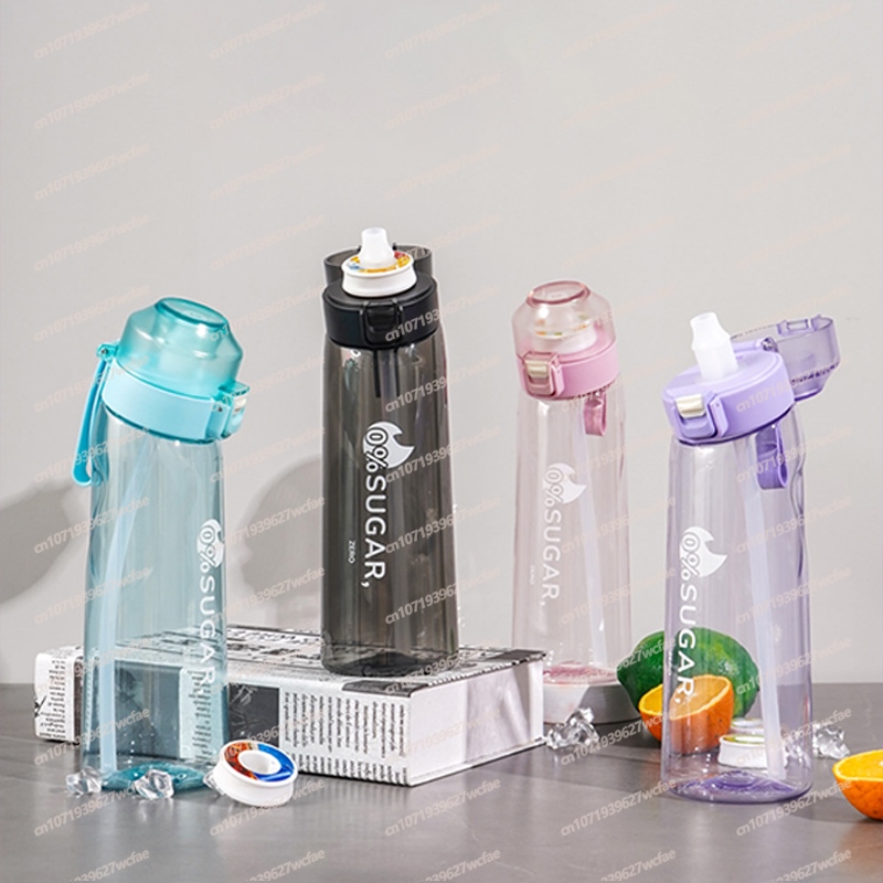 Air Up Flavored Water Bottle Scent Water Cup 3 Free Pods！Flavored Sports  Water Bottle For Outdoor Fitness With Straw Flavor Pod