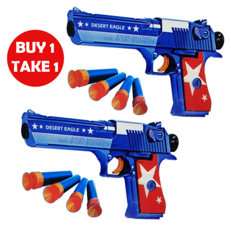 Dynamax Desert Eagle CaptAmerca Soft Bullet Nerf Gun With Free 4Pcs Bullets Toys For Boys Buy 1 Take 1