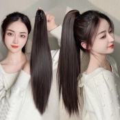 Long Straight Ponytail Hairpiece Wig for Women, 55cm Length