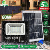 EEKOO Solar Flood Lights Outdoor Waterproof Panel Set, Remote Control