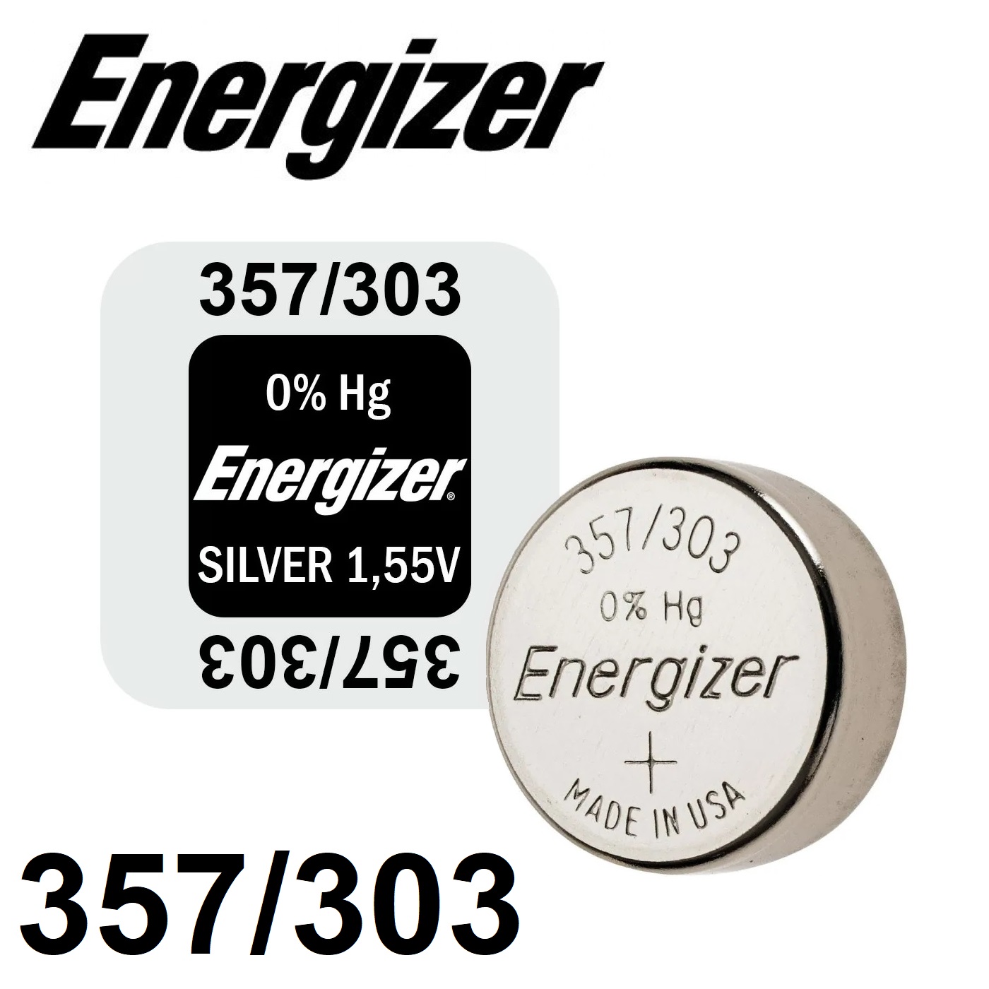 Energizer No. 357 battery - 3 x SR44 - silver oxide