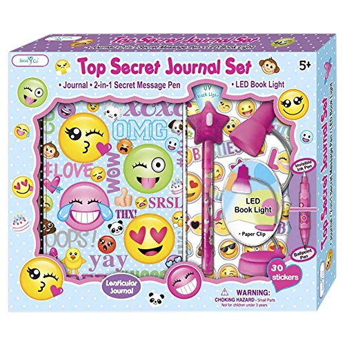 Emoji Sticker Diary Journal Kit for Tween Girl Gifts, Invisible Ink Pen  Stationery Set for Kids, Children's Journal Diary with Emoji Stickers